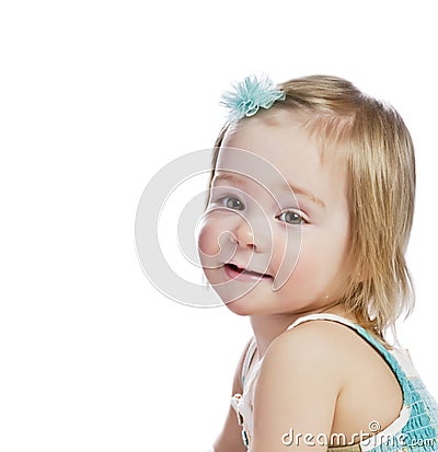 Blonde baby girl Stock Photo