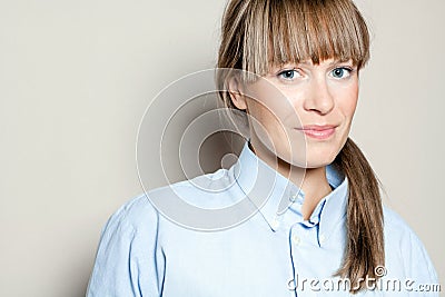 Blonde beauty woman smiling Stock Photo