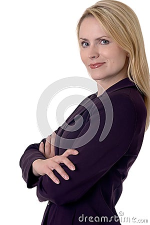 Blonde business woman Stock Photo