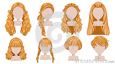 Blonde hair Vector Illustration