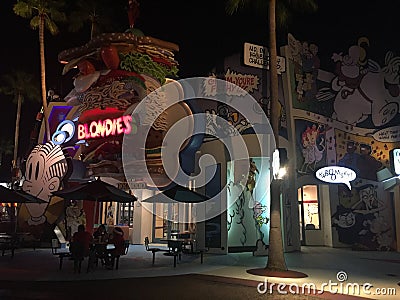 Blondie`s Toon Lagoon at Universal Studios, Orlando, FL Editorial Stock Photo