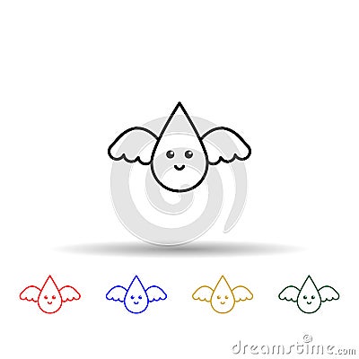 Blood angle multi color icon. Simple thin line, outline vector of blood donation icons for ui and ux, website or mobile Stock Photo