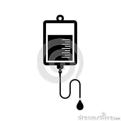 Blood bag medical vector pictogram Vector Illustration