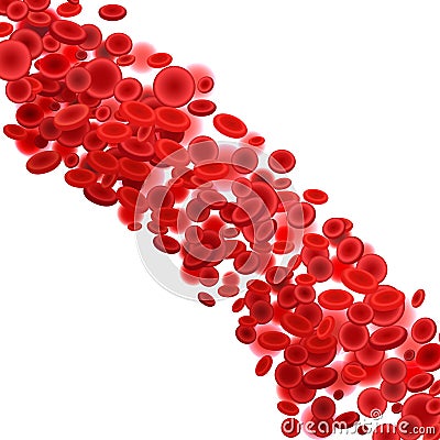 Blood cells flow Vector Illustration