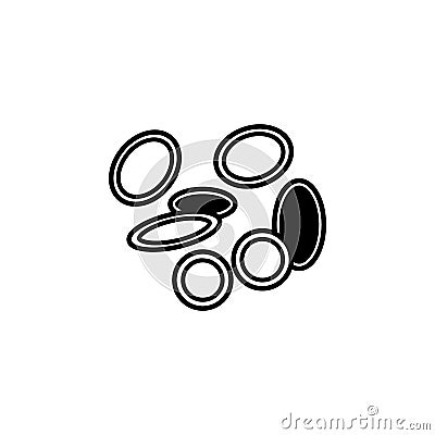 Blood cells icon. Medecine Element for mobile concept and web apps. Thin line icon for website design and development, app develo Stock Photo