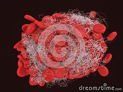 Blood clot Cartoon Illustration