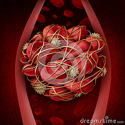 Blood Clot Cartoon Illustration