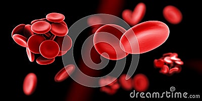 Blood clot and thrombosis medical illustration Cartoon Illustration