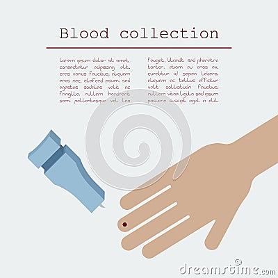 Blood collection concept Vector Illustration