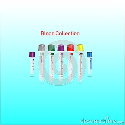 Blood collection tube for clinical Vector Illustration