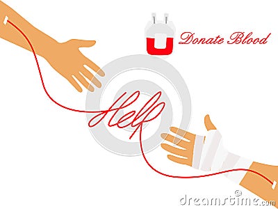 Blood Donation Vector Illustration