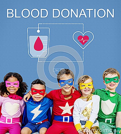 Blood Donation Aid Heart Care Concept Stock Photo