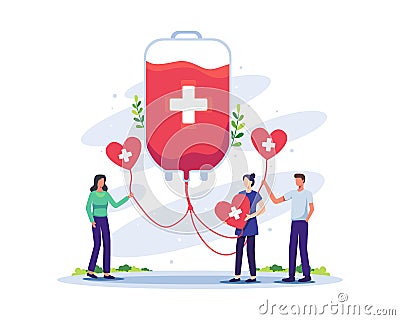 Blood donation concept illustration Vector Illustration