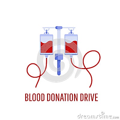 Blood donation drive design poster Vector Illustration