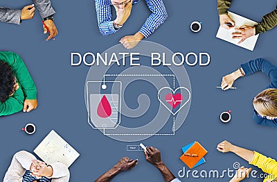 Blood Donation Give Life Transfusion Concept Stock Photo