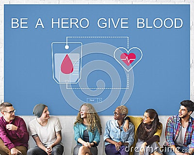 Blood Donation Give Life Transfusion Sangre Concept Stock Photo