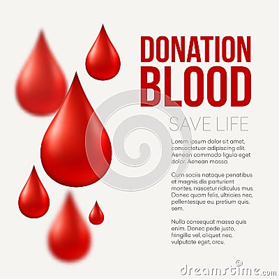 Blood donation Medical background. Vector illustration Vector Illustration