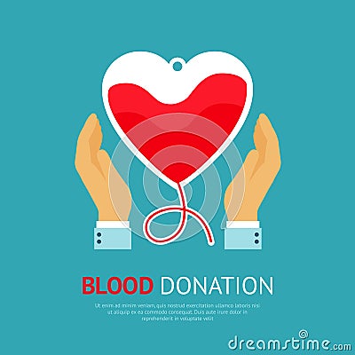 Blood Donation Poster Vector Illustration