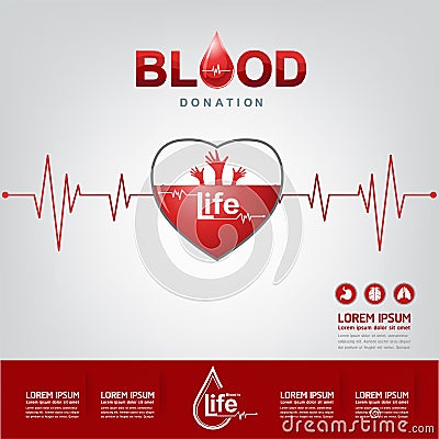Blood Donation Vector Concept - Hospital To Begin New Life Again Vector Illustration