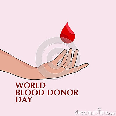 World Blood Donor Day Vector Template Design Illustration Vector Illustration