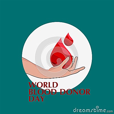 World Blood Donor Day Vector Template Design Illustration Cartoon Illustration