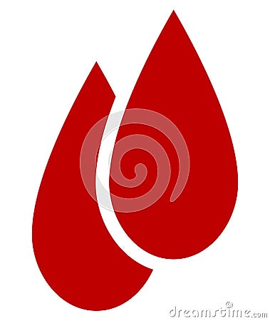 Blood drop symbol, blood drop icon for healthcare concepts Vector Illustration