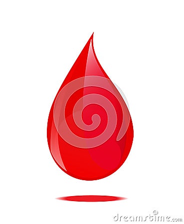 Blood drop symbol. Vector Illustration