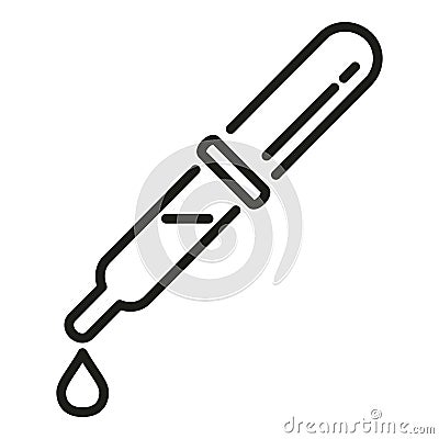 Blood dropper icon outline vector. Medical lab Vector Illustration