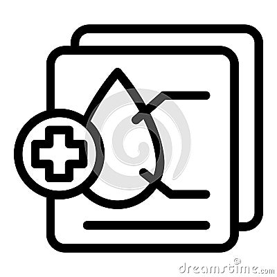 Blood dropper icon outline vector. Pass travel Vector Illustration