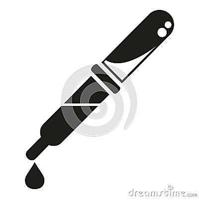 Blood dropper icon simple vector. Medical lab Vector Illustration
