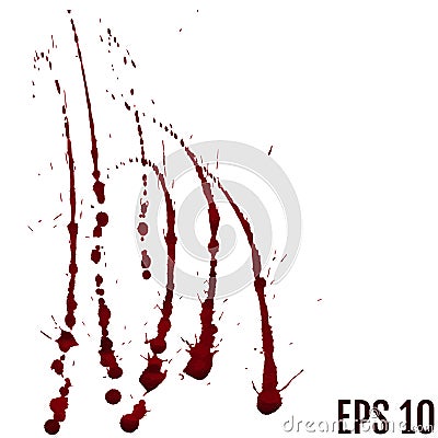 Blood drops - criminality and violence - bloody spray Vector Illustration