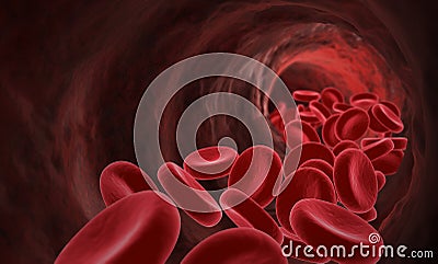 Blood flowing Stock Photo