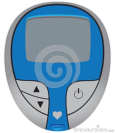 Blood Glucose Meter Vector Illustration