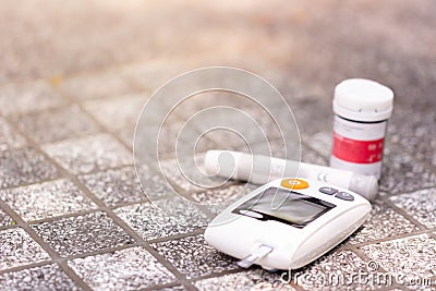 Blood glucose meter. Stock Photo