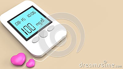 Blood Glucose Meter to test diabetes for medical content 3d rendering Stock Photo