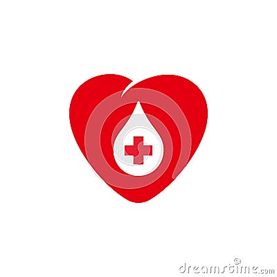 blood health care vector icon design with hospital plus sign Vector Illustration