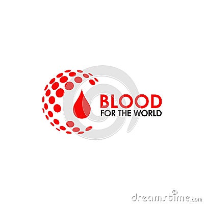 Blood icon logo design vector template Vector Illustration