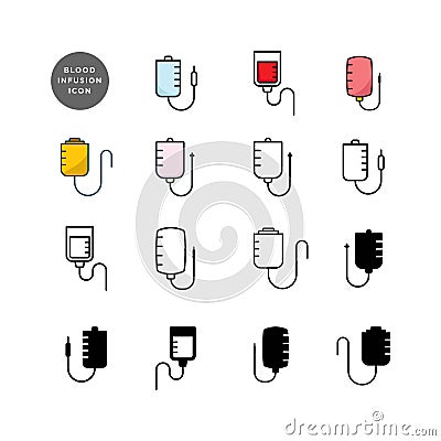 Blood Infusion icon vector design templates Vector Illustration