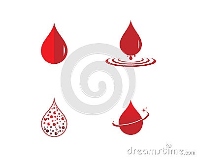 Blood logo icon vector Vector Illustration