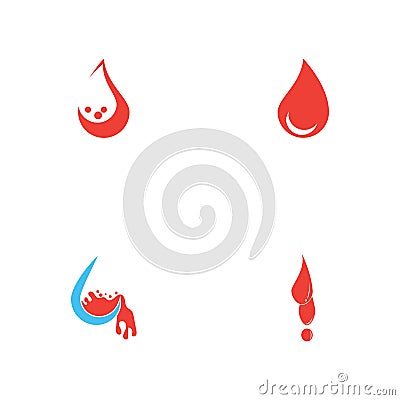 Blood logo template vector icon illustration Vector Illustration