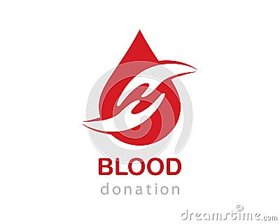 Blood Logo vector icon Vector Illustration