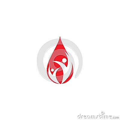 Blood Logo vector icon illustration Vector Illustration