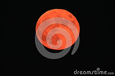 Blood Moon Japan Chiba Night time Stock Photo