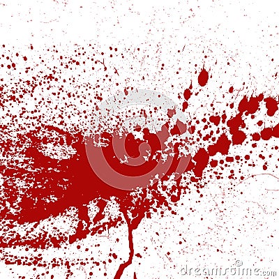 Blood or paint splatters splash spot red stain blot patch liquid texture drop grunge abstract dirty mark vector Vector Illustration