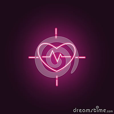 Blood pressure cholesterol neon icon. Elements of probiotics set. Simple icon for websites, web design, mobile app, info graphics Stock Photo