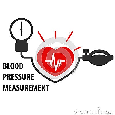 Blood pressure measurement icon Vector Illustration