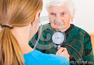 Blood pressure measurement Stock Photo