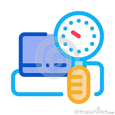 Blood pressure measuring icon vector outline illustration Vector Illustration