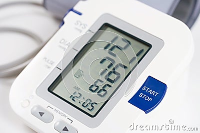 Blood pressure monitor Stock Photo