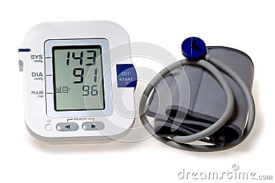 Blood pressure monitor Stock Photo